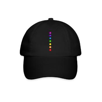 Chakras - glow - Baseballkappe - Schwarz/Schwarz - Vorne