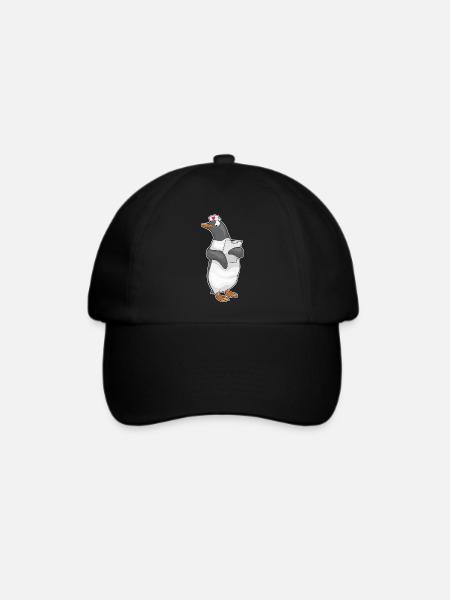 Pinguin Krankenschwester - Baseballkappe - Schwarz/Schwarz