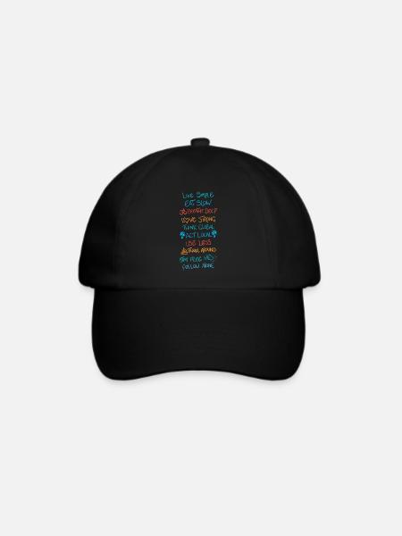 Lebe einfach 2 - Baseballkappe - Schwarz/Schwarz