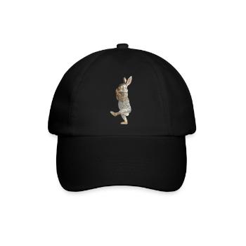 Kaninchen - Baseballkappe - Schwarz/Schwarz - Vorne