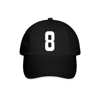 8 - Baseballkappe - Schwarz/Schwarz - Vorne