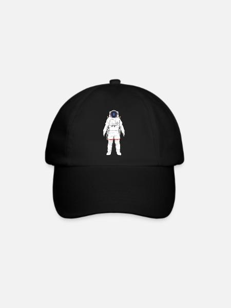 Astronautenanzug Illustration - Baseballkappe - Schwarz/Schwarz