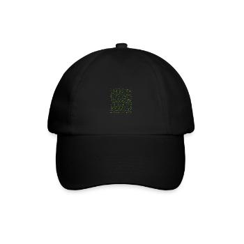 tiersilhouetten grün - Baseballkappe - Schwarz/Schwarz - Vorne