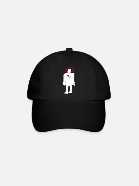 Yeti-Illustration - Baseballkappe - Schwarz/Schwarz