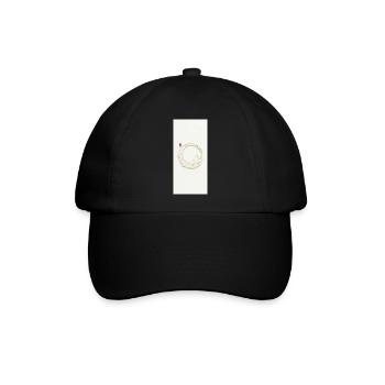 Lächelnder Zen Enso Kreis - Baseballkappe - Schwarz/Schwarz - Vorne