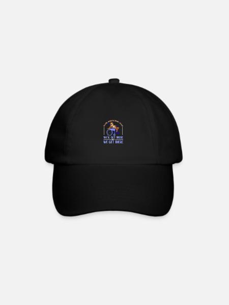 Rollstuhl Rollstuhlfahrer - Baseballkappe - Schwarz/Schwarz