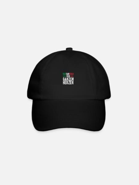 Italien Italiener Vaffanculo - Baseballkappe - Schwarz/Schwarz