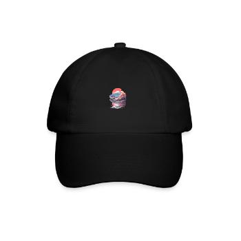 Sakura Mt. Fuji Kirschblüten Nippon Vintage - Baseballkappe - Schwarz/Schwarz - Vorne