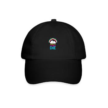 Wir werden alle sterben - Baseballkappe - Schwarz/Schwarz - Vorne