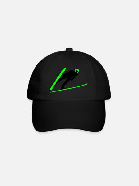Skispringer - Baseballkappe - Schwarz/Schwarz