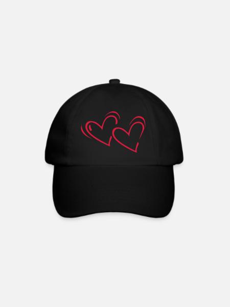 Herz, Herzen, Herzchen - Baseballkappe - Schwarz/Schwarz