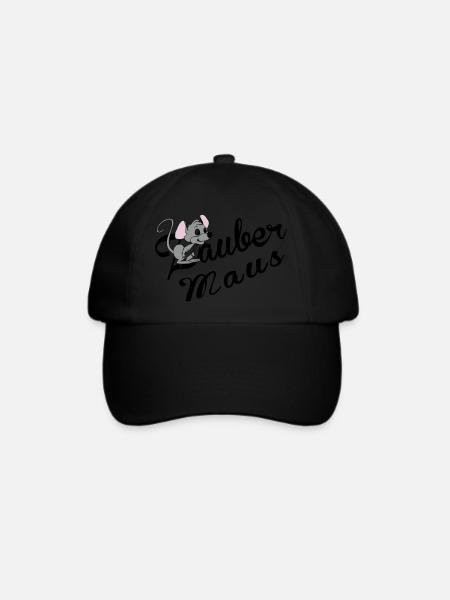 Zauber Maus - Baseballkappe - Schwarz/Schwarz