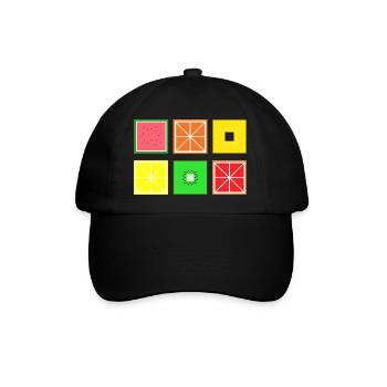 DIGITAL FRUITS - Pixel Frucht - Baseballkappe - Schwarz/Schwarz - Vorne