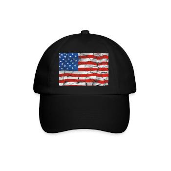 Amerika - Baseballkappe - Schwarz/Schwarz - Vorne