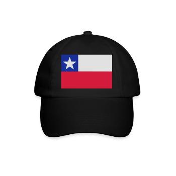 Chilenische Flagge Stylisiert - Baseballkappe - Schwarz/Schwarz - Vorne