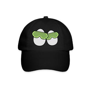 Funky Eggs - Baseballkappe - Schwarz/Schwarz - Vorne