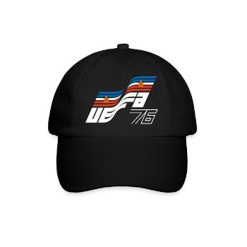 Jugoslawien - Fussball Design 1976 (w) - Baseballkappe - Schwarz/Schwarz - Vorne