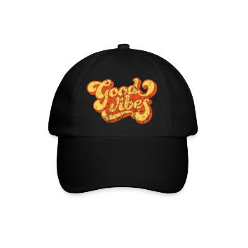 GV - Vintage Style Design - Baseballkappe - Schwarz/Schwarz - Vorne