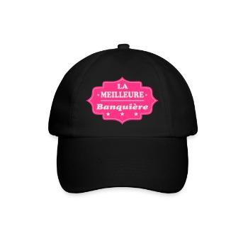 La meilleure banquière 111 - Baseballkappe - Schwarz/Schwarz - Vorne