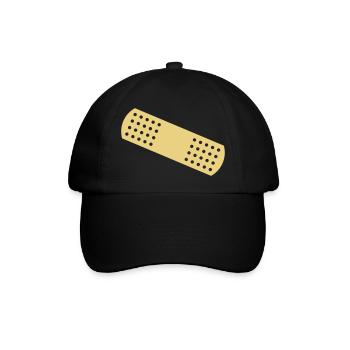 Heftpflaster - Baseballkappe - Schwarz/Schwarz - Vorne