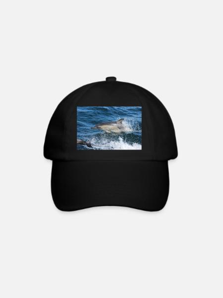 Delfin - Baseballkappe - Schwarz/Schwarz