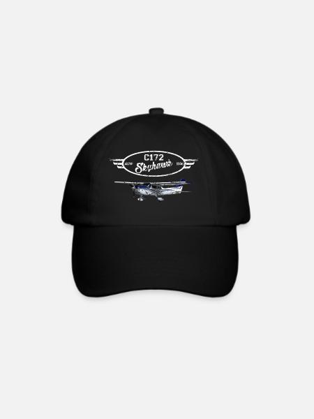 C172 Skyhawk since 1856 Vintage - Baseballkappe - Schwarz/Schwarz