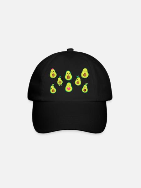 Avocado Süße Avocado - Baseballkappe - Schwarz/Schwarz