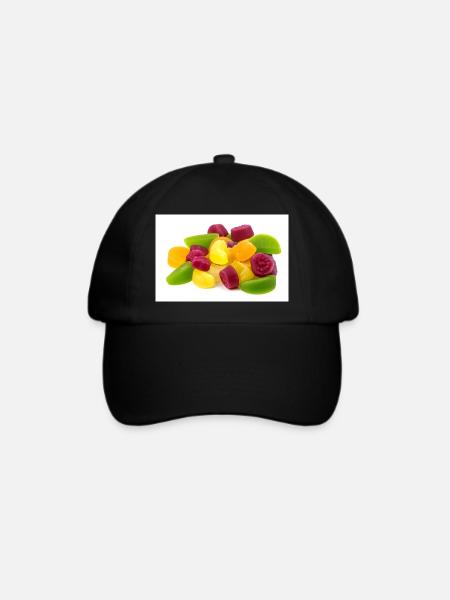 Gummibärchen. Bonbon. gummy bear. - Baseballkappe - Schwarz/Schwarz