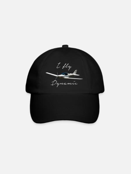 I fly Dynamic WT9 Ultraleichtflugzeug - Baseballkappe - Schwarz/Schwarz