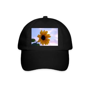 Sonnenblume - Baseballkappe - Schwarz/Schwarz - Vorne