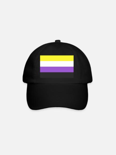 LGBT Nicht-binär - Baseballkappe - Schwarz/Schwarz