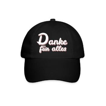 kleines Dankeschön - Baseballkappe - Schwarz/Schwarz - Vorne