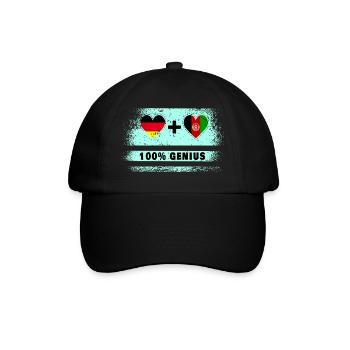 Deutschland und Afghanistan Genial / Geschenk - Baseballkappe - Schwarz/Schwarz - Vorne