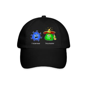T-Killer Zelle, Immunsystem, Virus Tequila T-Zelle - Baseballkappe - Schwarz/Schwarz - Vorne