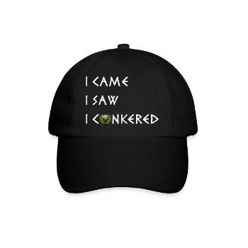 Ich kam, ich sah, dass ich conkered - Baseballkappe - Schwarz/Schwarz - Vorne