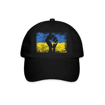 Unterstützung UKRAINE Unterstützung Ukraine Flagge Ukraine - Baseballkappe - Schwarz/Schwarz - Vorne