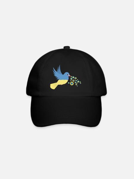 Frieden für die Ukraine - Baseballkappe - Schwarz/Schwarz