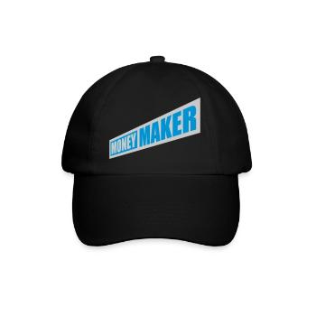 Money Maker Logo Text - Baseballkappe - Schwarz/Schwarz - Vorne