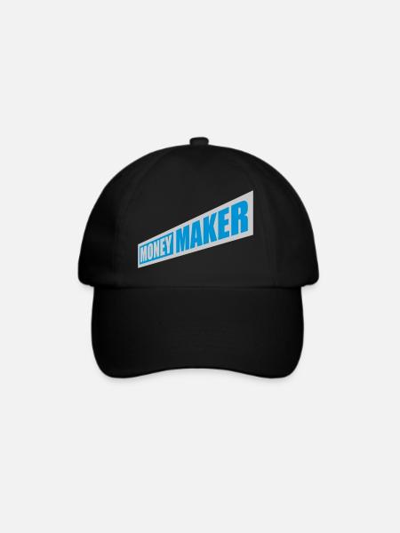Money Maker Logo Text - Baseballkappe - Schwarz/Schwarz