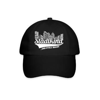 Stadtkind und kein Dorfkind! - Baseballkappe - Schwarz/Schwarz - Vorne