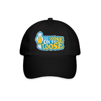goose on the loose - Baseballkappe - Schwarz/Schwarz - Vorne