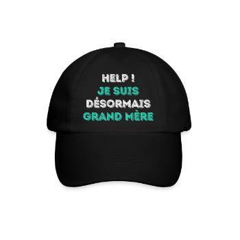 Oma - Sonderedition - Design modern - Baseballkappe - Schwarz/Schwarz - Vorne