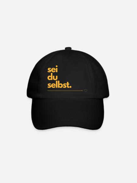 sei du selbst - Baseballkappe - Schwarz/Schwarz