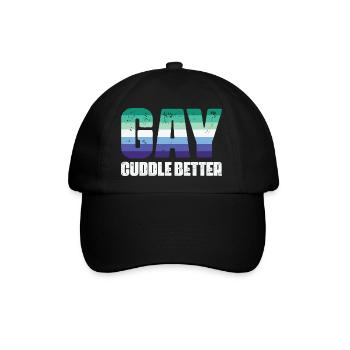 LBGT Flag Gay PrideCuddle Better - Baseballkappe - Schwarz/Schwarz - Vorne