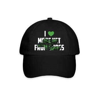 Mehr Netto vom Brutto - Baseballkappe - Schwarz/Schwarz - Vorne