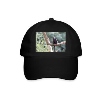 Schwarzmanteltamarin Schwarzrückentamarin - Baseballkappe - Schwarz/Schwarz - Vorne