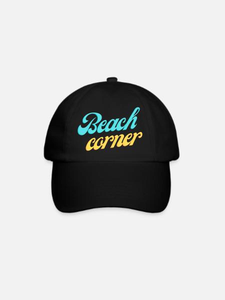 Strandecke - Baseballkappe - Schwarz/Schwarz