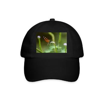 Schmetterling - Baseballkappe - Schwarz/Schwarz - Vorne