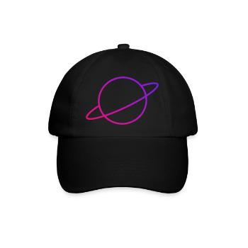 Planet Rot-Blau - Baseballkappe - Schwarz/Schwarz - Vorne