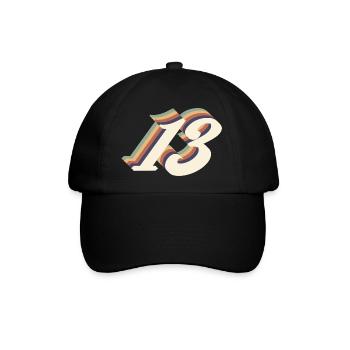 Jahrgang zum 13-jährigen Jubiläum - Baseballkappe - Schwarz/Schwarz - Vorne